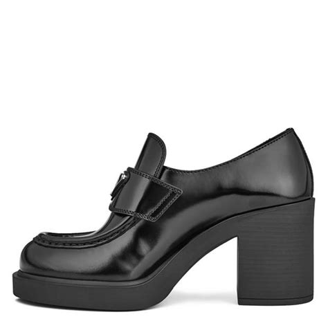 prada ladies loafers|prada high heeled loafers.